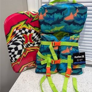 Hurley Splash Surfer Swim Vest and Hurley 18 inch Bodyboard